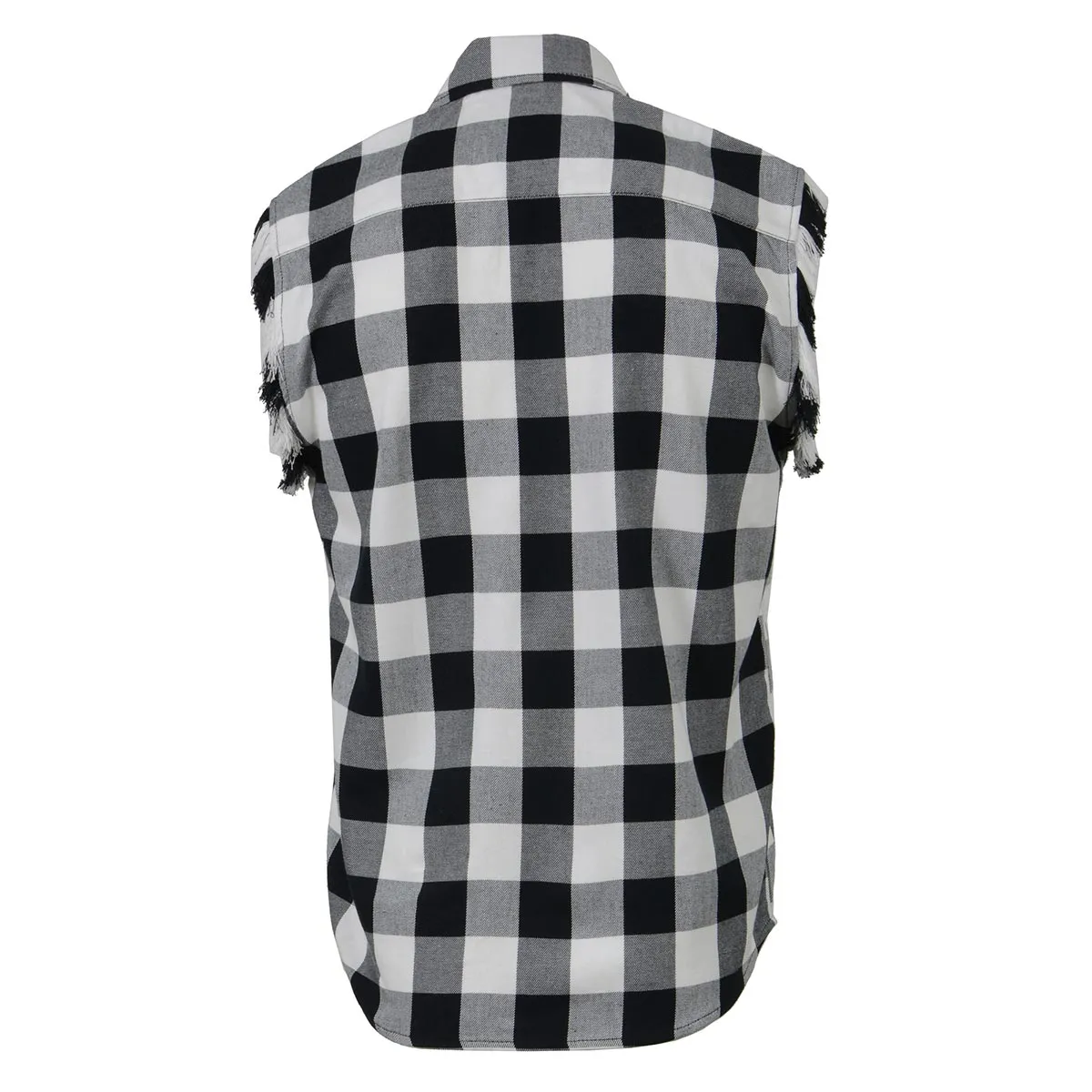 Milwaukee Leather MNG11690 Men’s Classic Black and White Button-Down