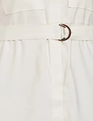 Mode by Red Tape Women's Rayon Shift Midi Dress (Off-White)