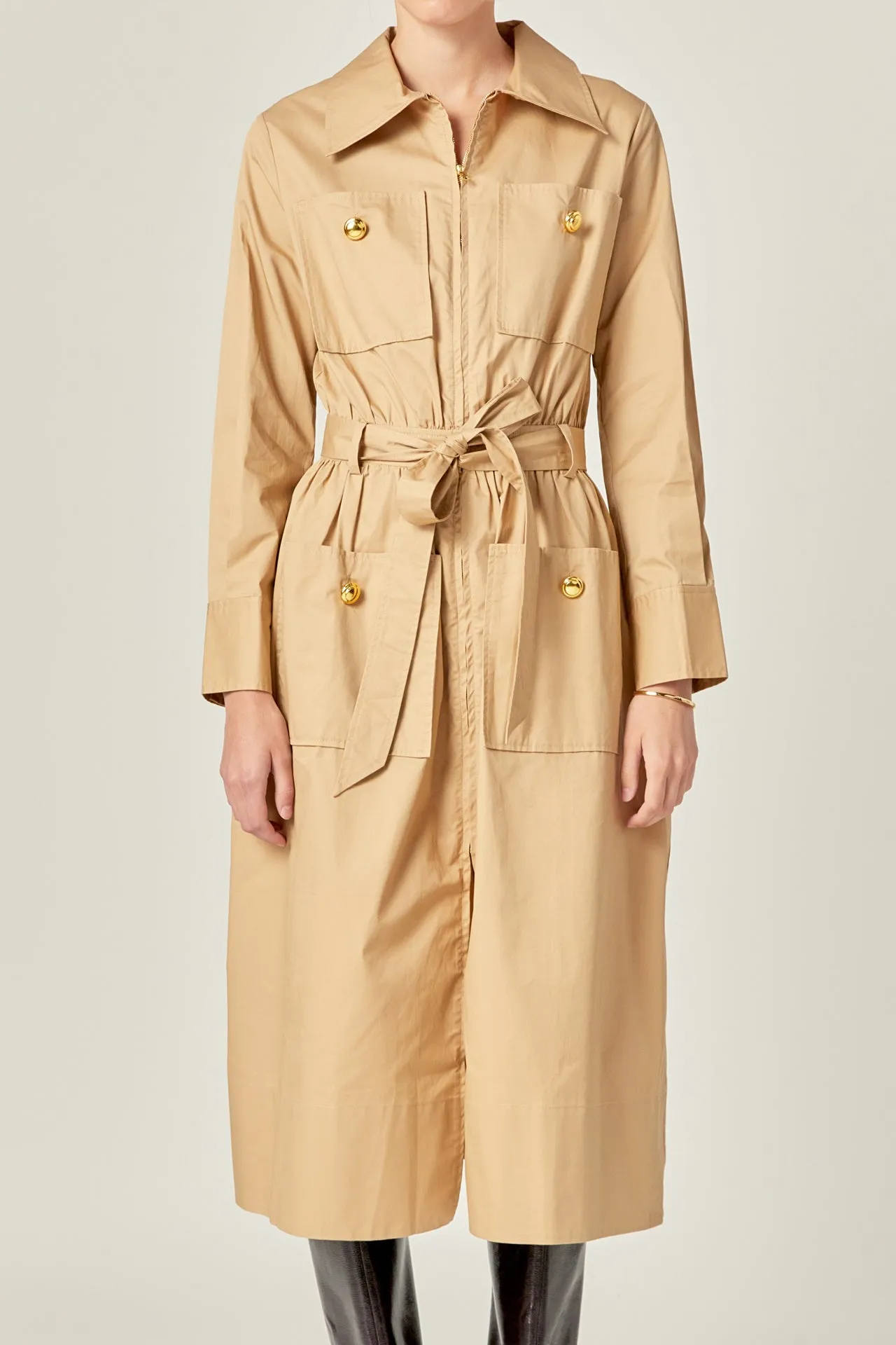 Modern Classic Tie-Waist Dress