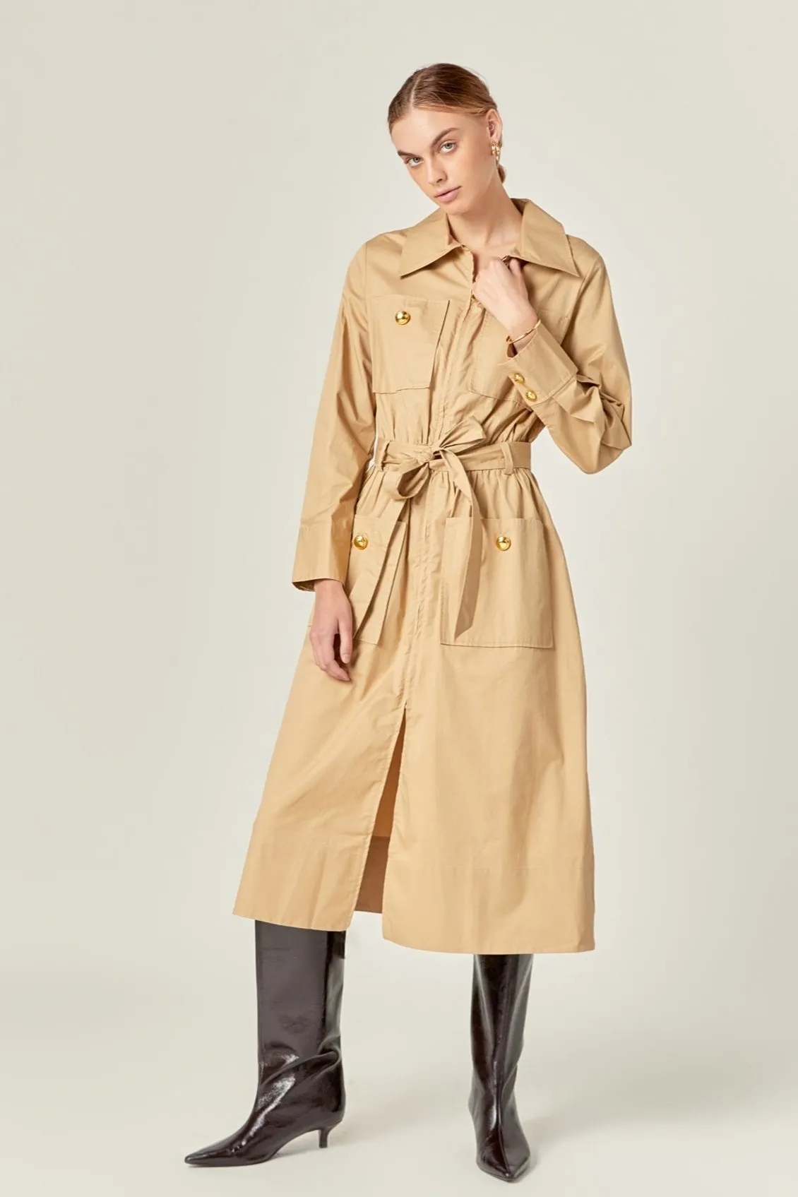Modern Classic Tie-Waist Dress