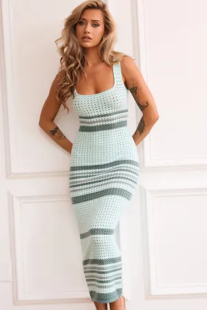 New Flow Knit Midi Dress - Sage