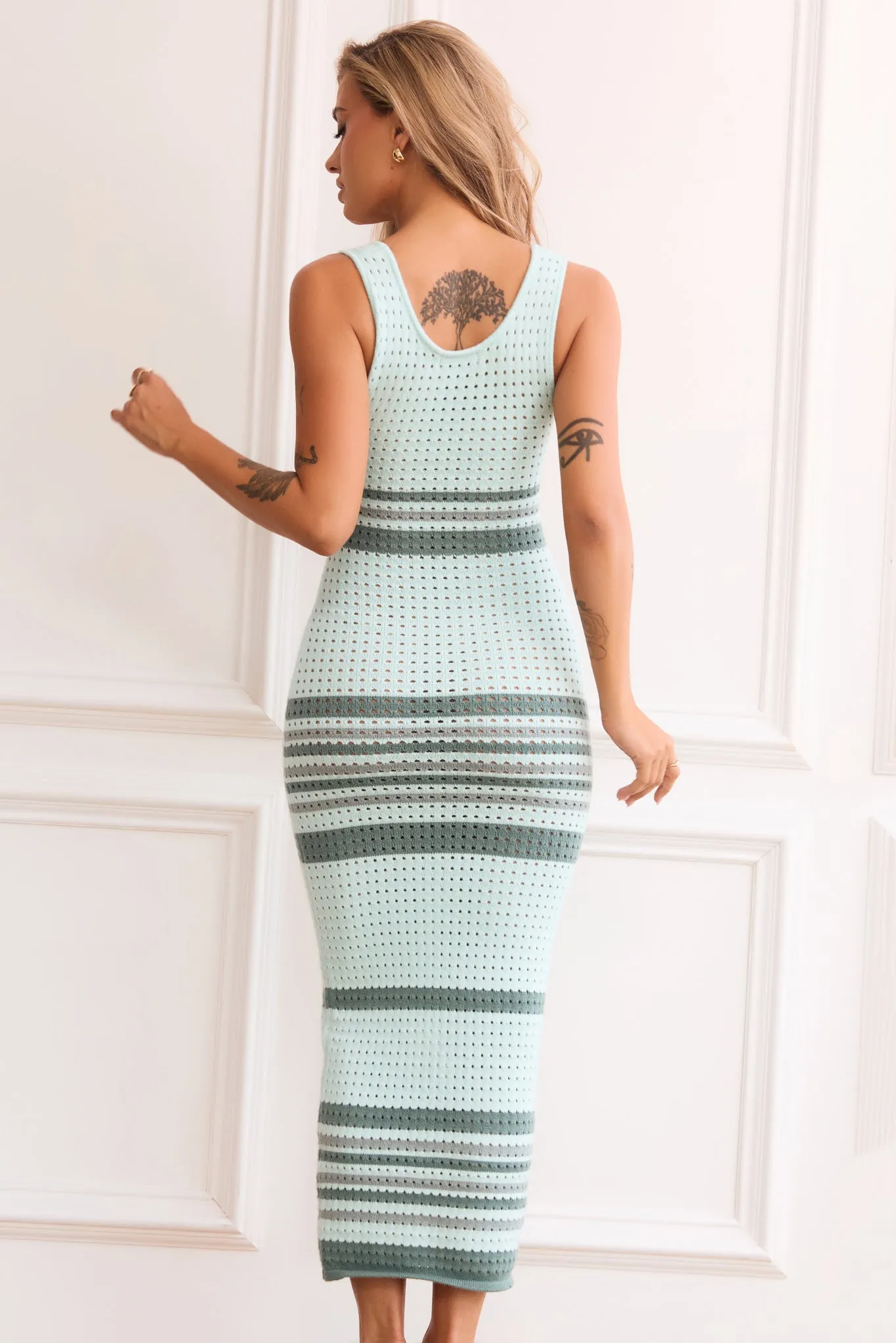 New Flow Knit Midi Dress - Sage