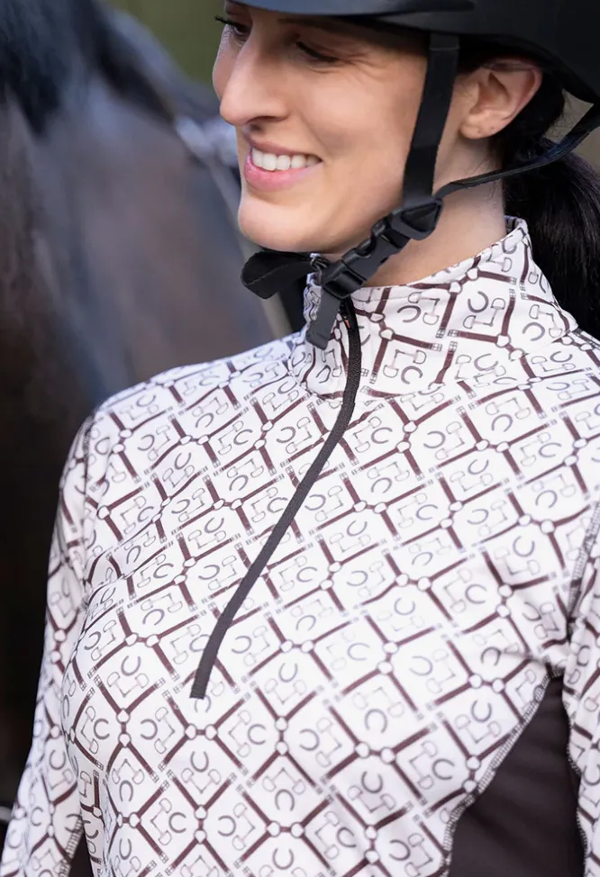 On Course 1/4 Zip Fleece Long Sleeve Tech Top