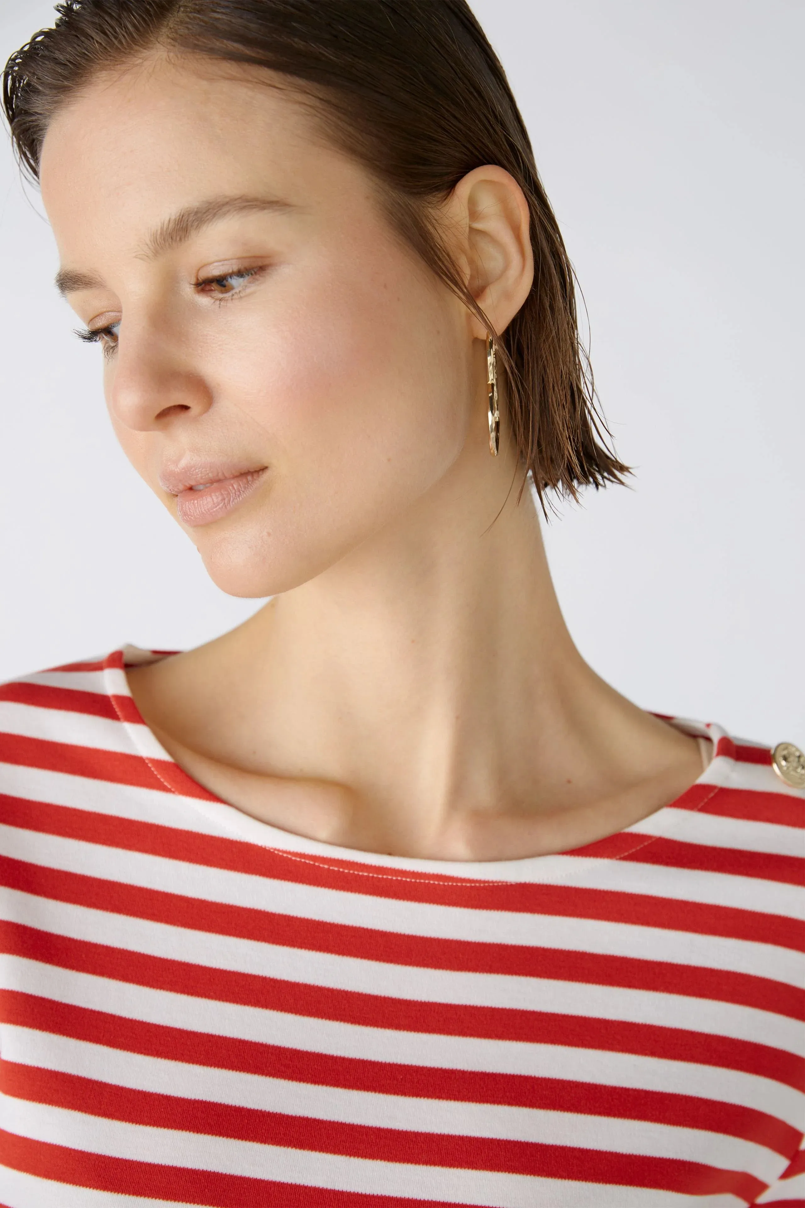 Oui Stripe 3/4 Sleeve T-Shirt