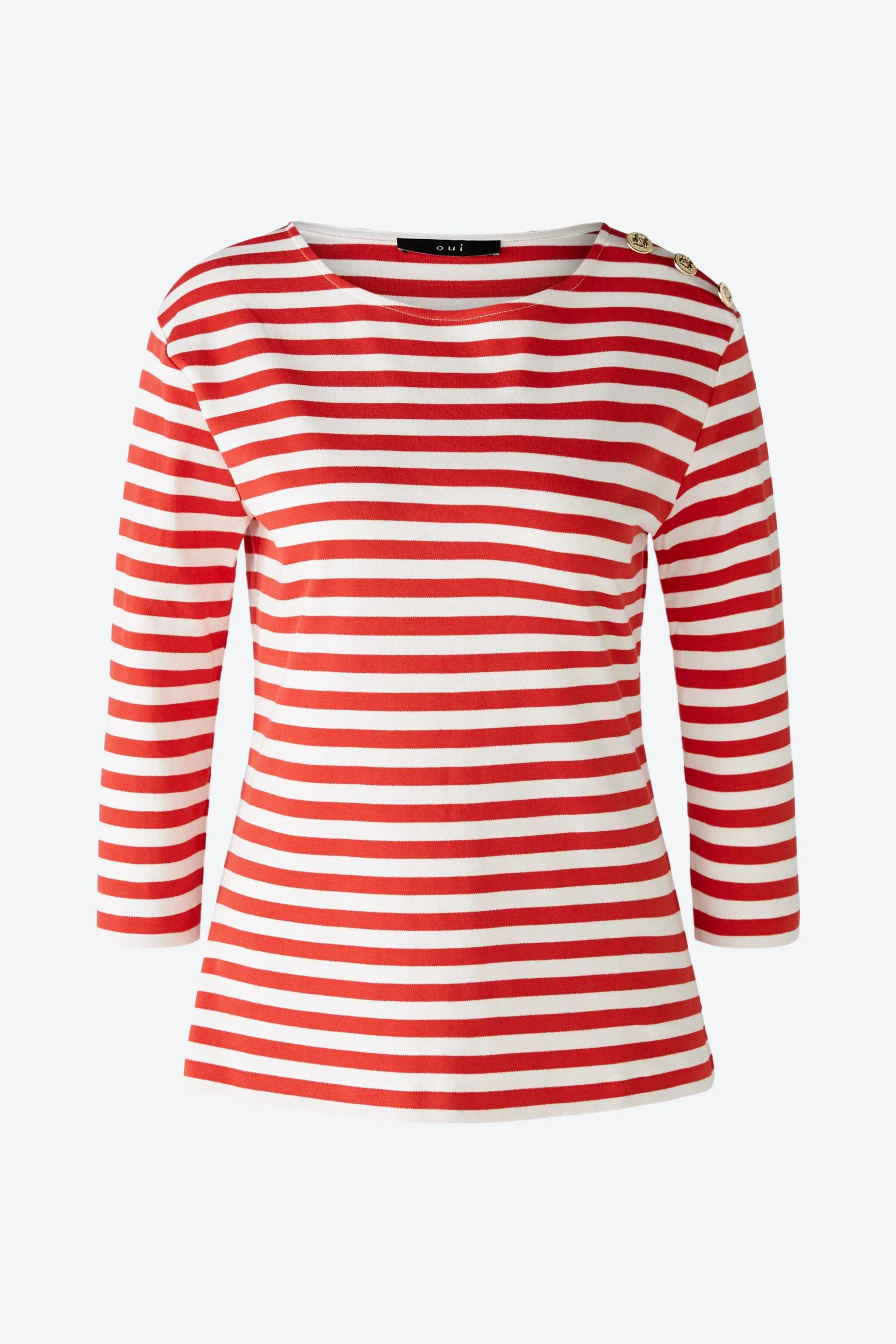 Oui Stripe 3/4 Sleeve T-Shirt