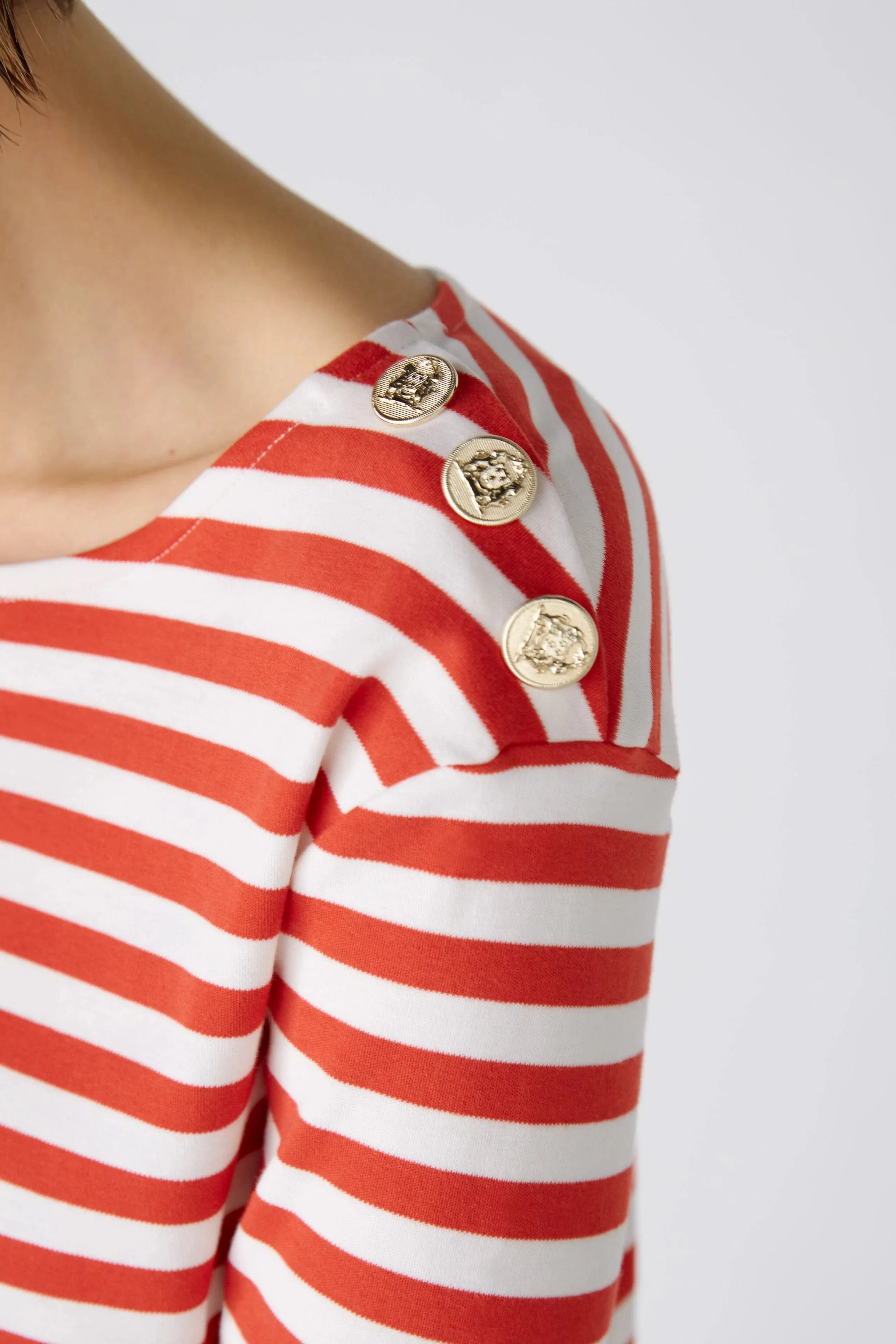 Oui Stripe 3/4 Sleeve T-Shirt