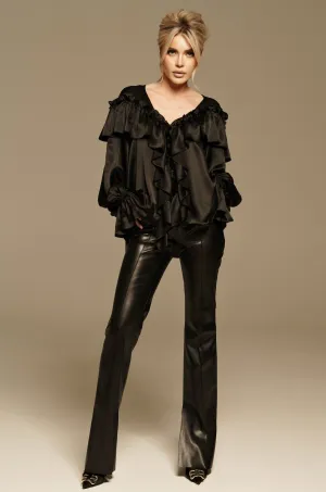 Oversized silk blouse