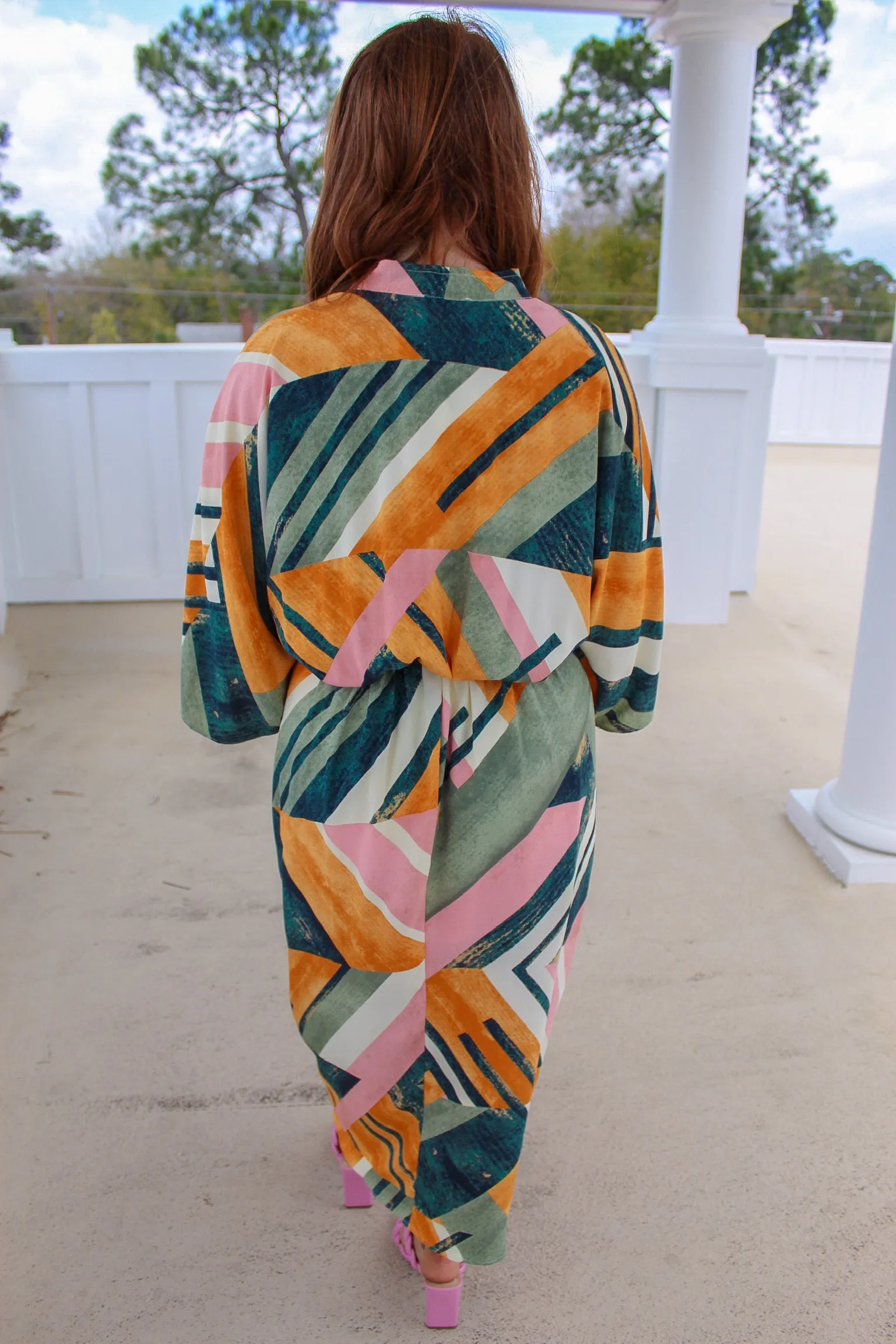 Palm Beach Midi Dress- Green
