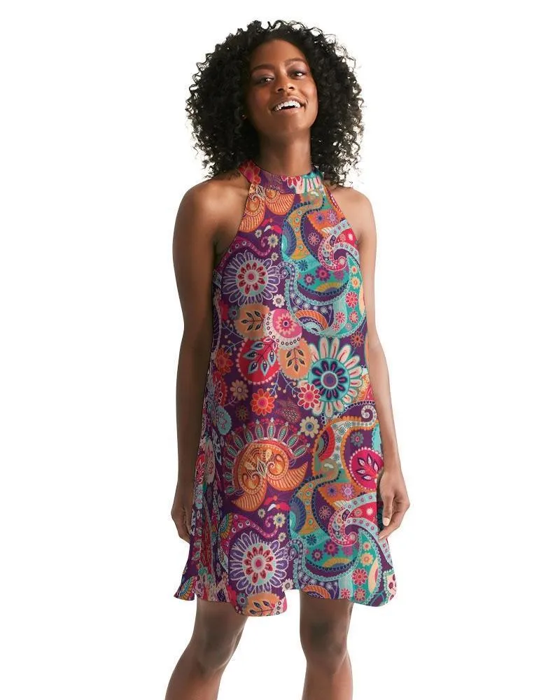 Peex Halter Flare Dress