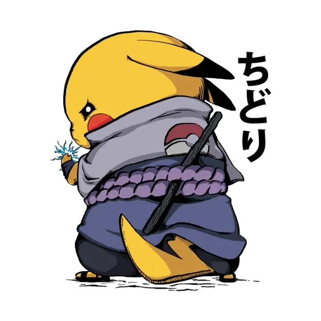 Pikachu Naruto Sasuke T-Shirts (MrEternalBear)