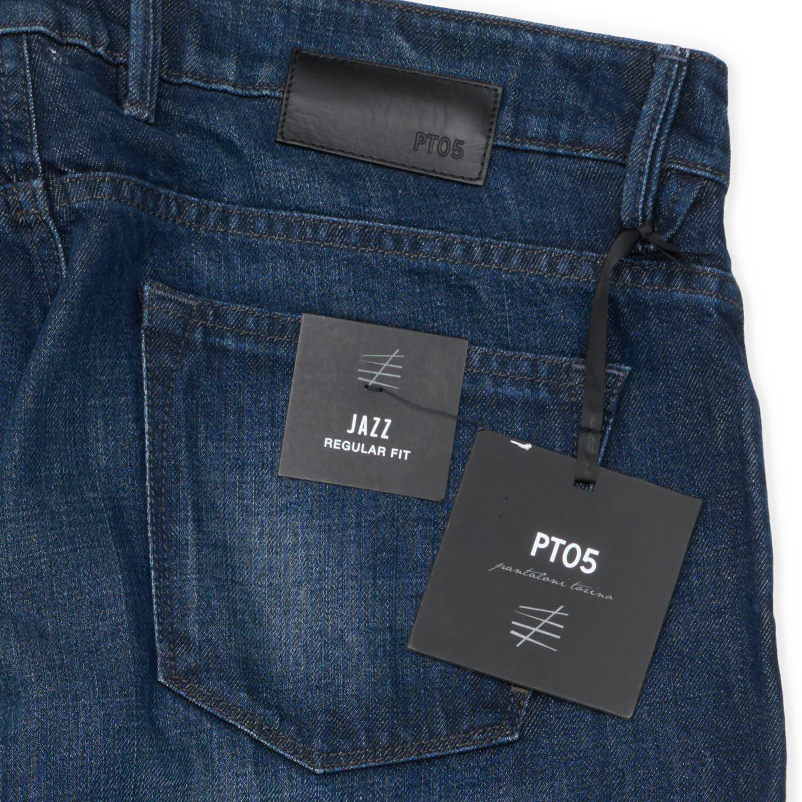 PT05 "Jazz" Indigo Blue Cotton-Lyocell Relaxed Fit Jeans NEW US
