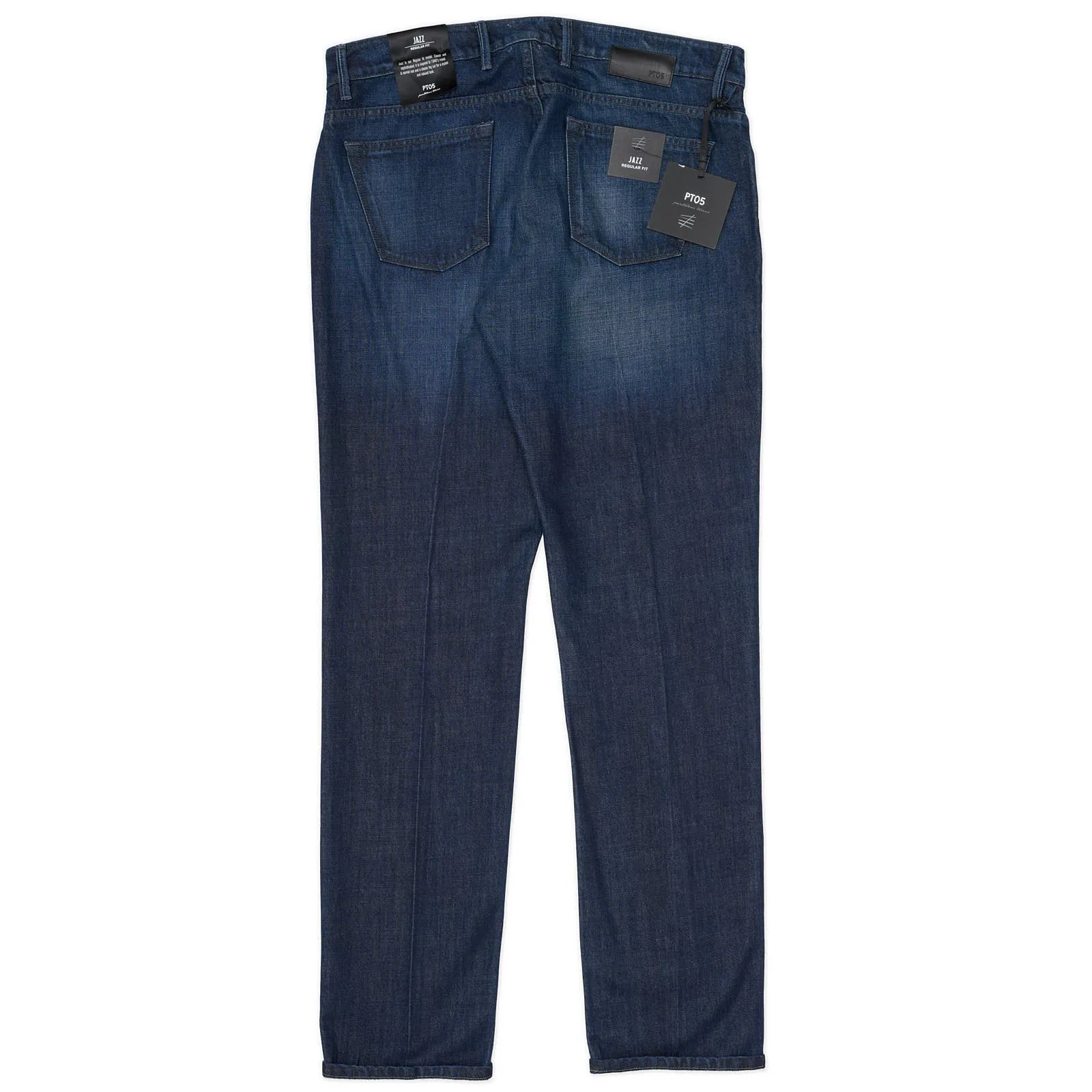 PT05 "Jazz" Indigo Blue Cotton-Lyocell Relaxed Fit Jeans NEW US