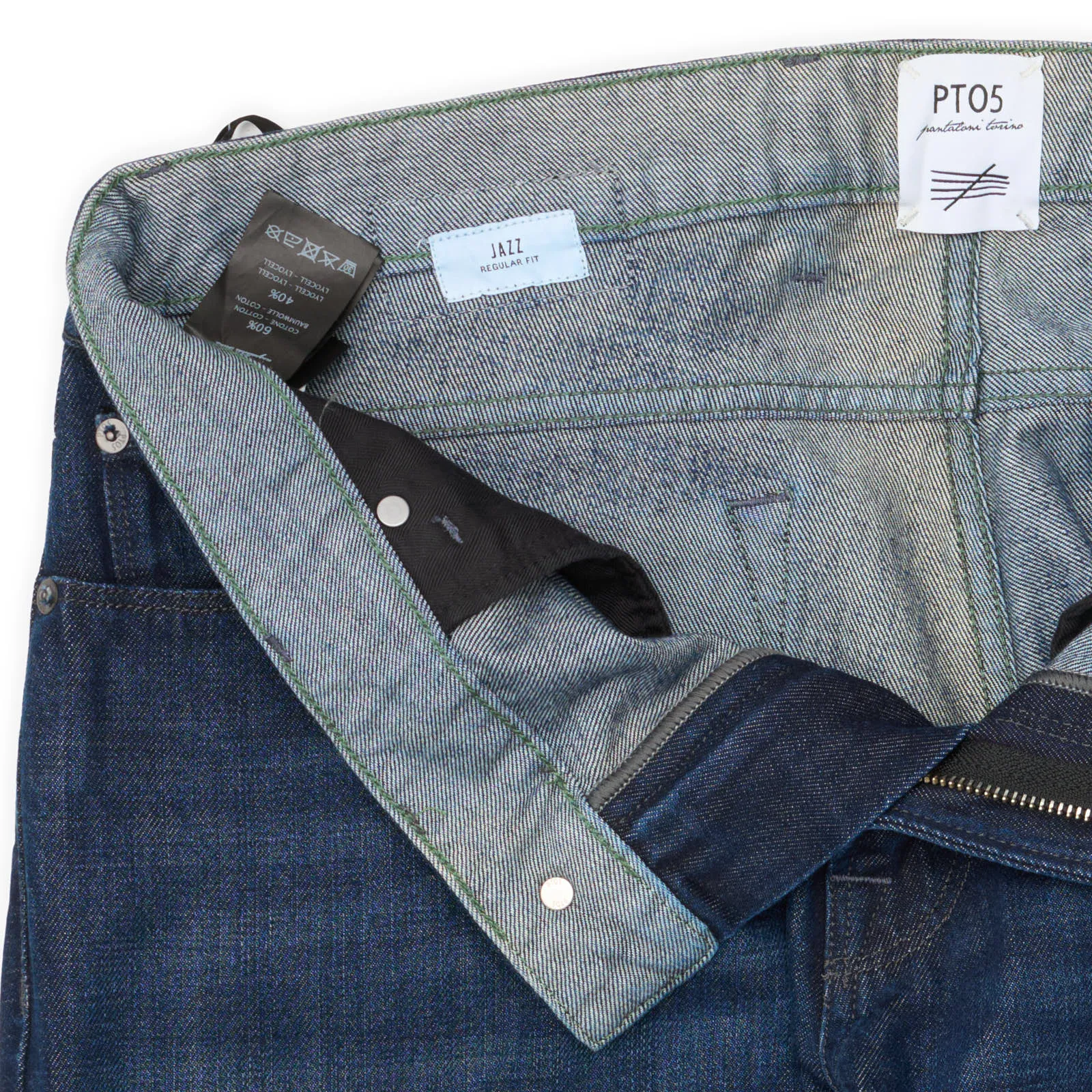 PT05 "Jazz" Indigo Blue Cotton-Lyocell Relaxed Fit Jeans NEW US