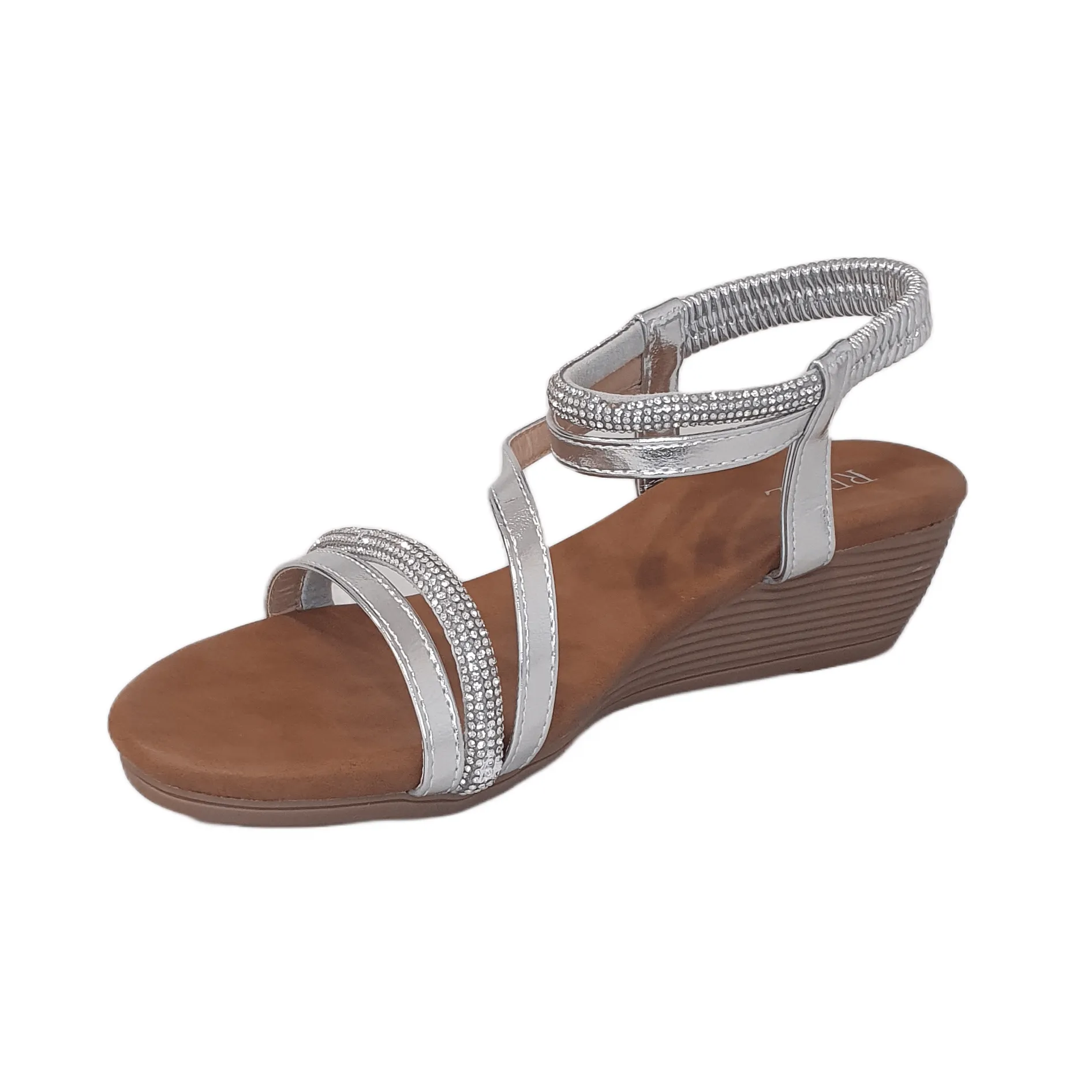 Redz Womens Wedge Sandal 3114 Silver