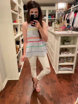 SALE! Bethany Beach Tank in Stripes