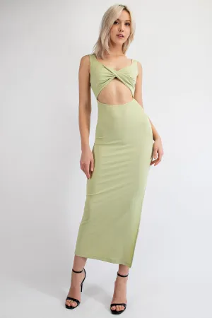 Sleeveless Cut Out Knit Dress