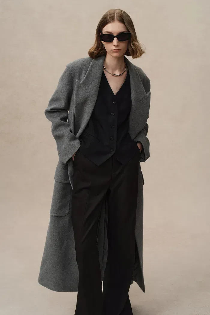 Stanley Lounge Robe Inspired Coat in Wool-Alpaca Melton