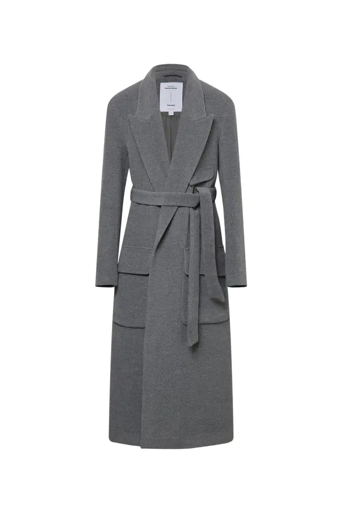 Stanley Lounge Robe Inspired Coat in Wool-Alpaca Melton