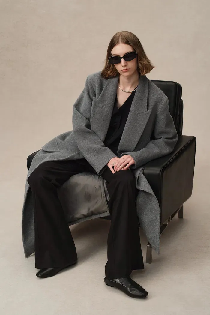 Stanley Lounge Robe Inspired Coat in Wool-Alpaca Melton