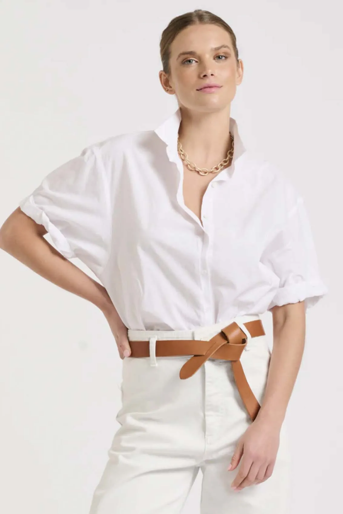 The Annie Short Sleeve Shirt | White