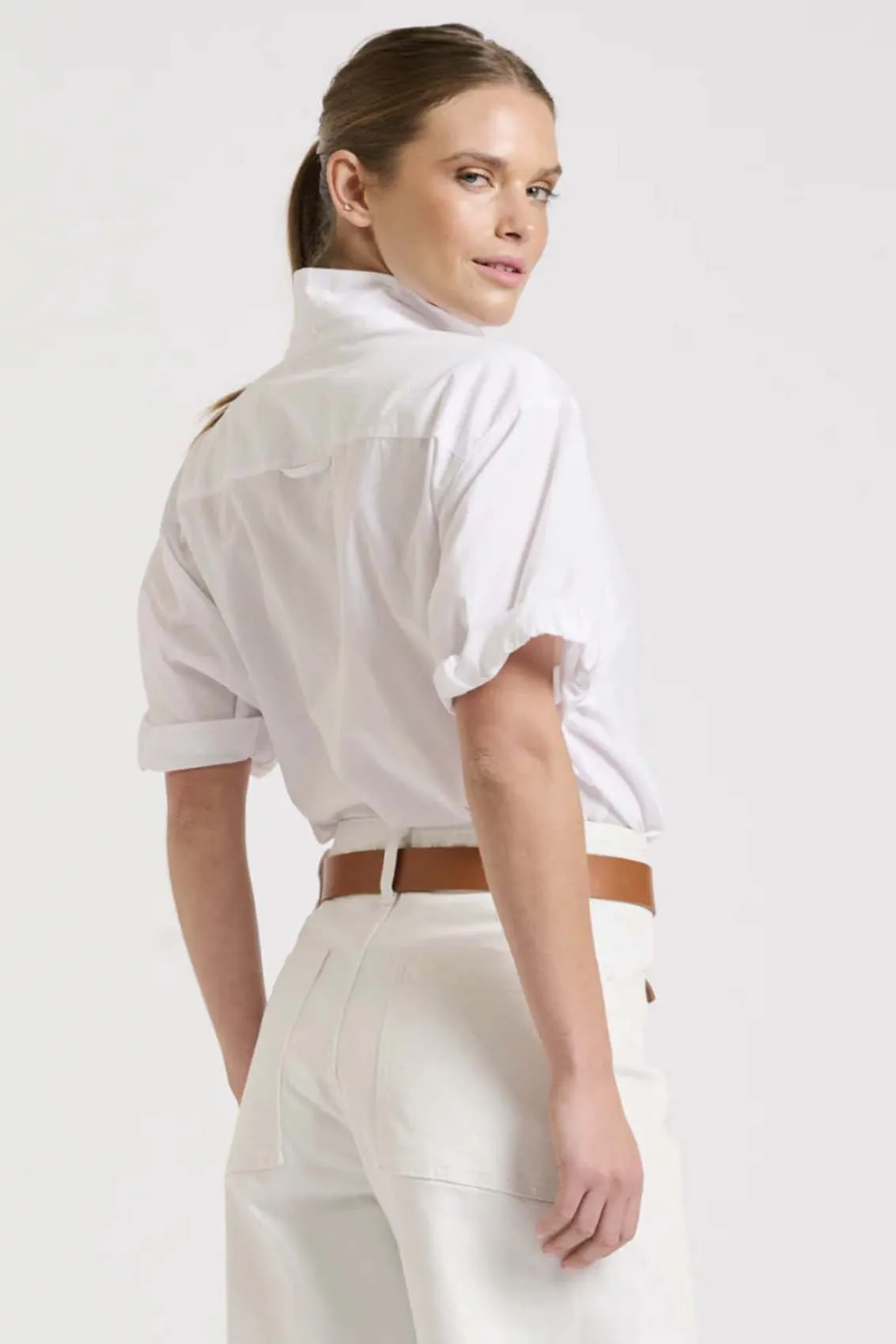 The Annie Short Sleeve Shirt | White