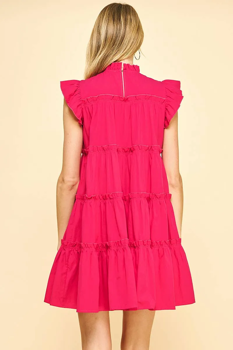 Tiered Ruffle Mini Dress
