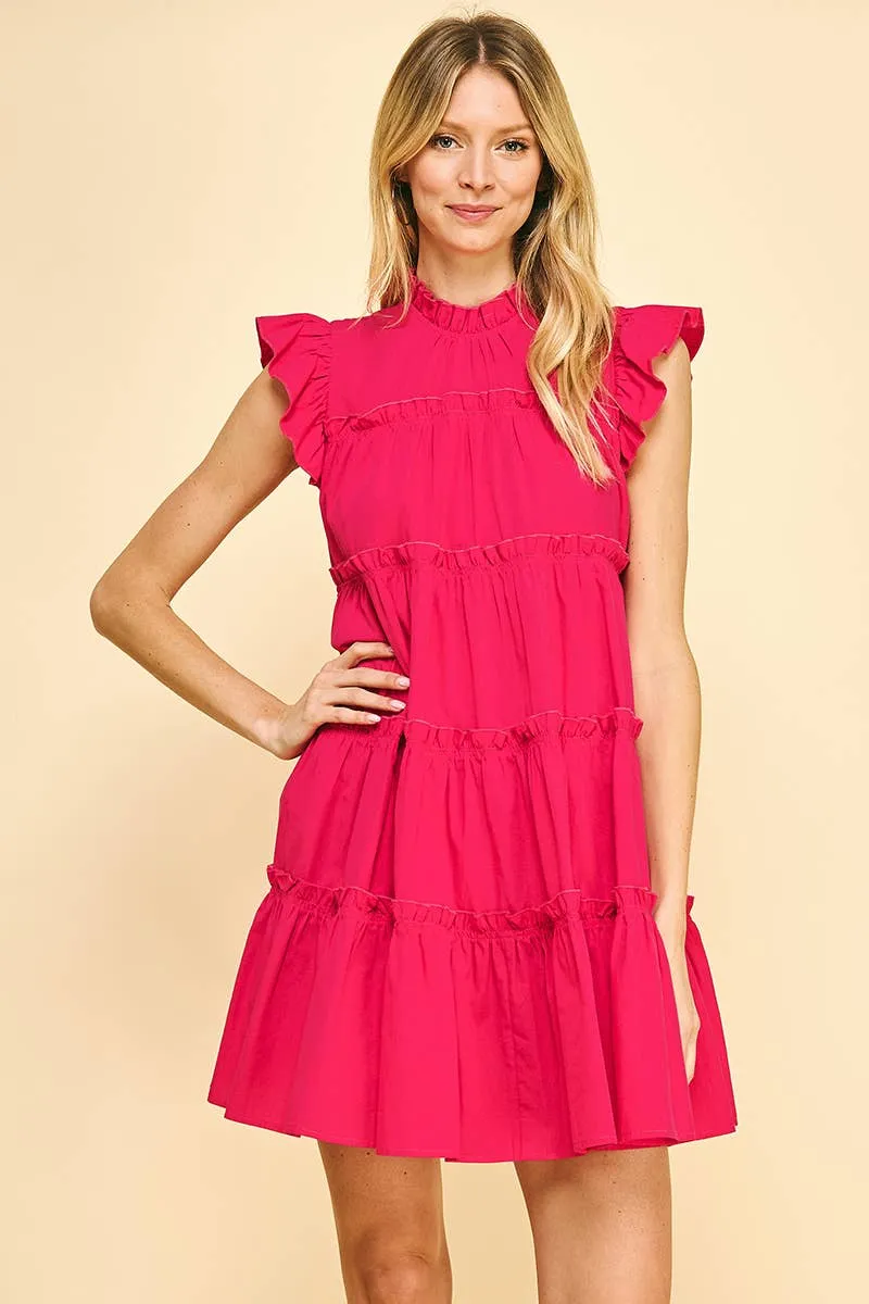 Tiered Ruffle Mini Dress