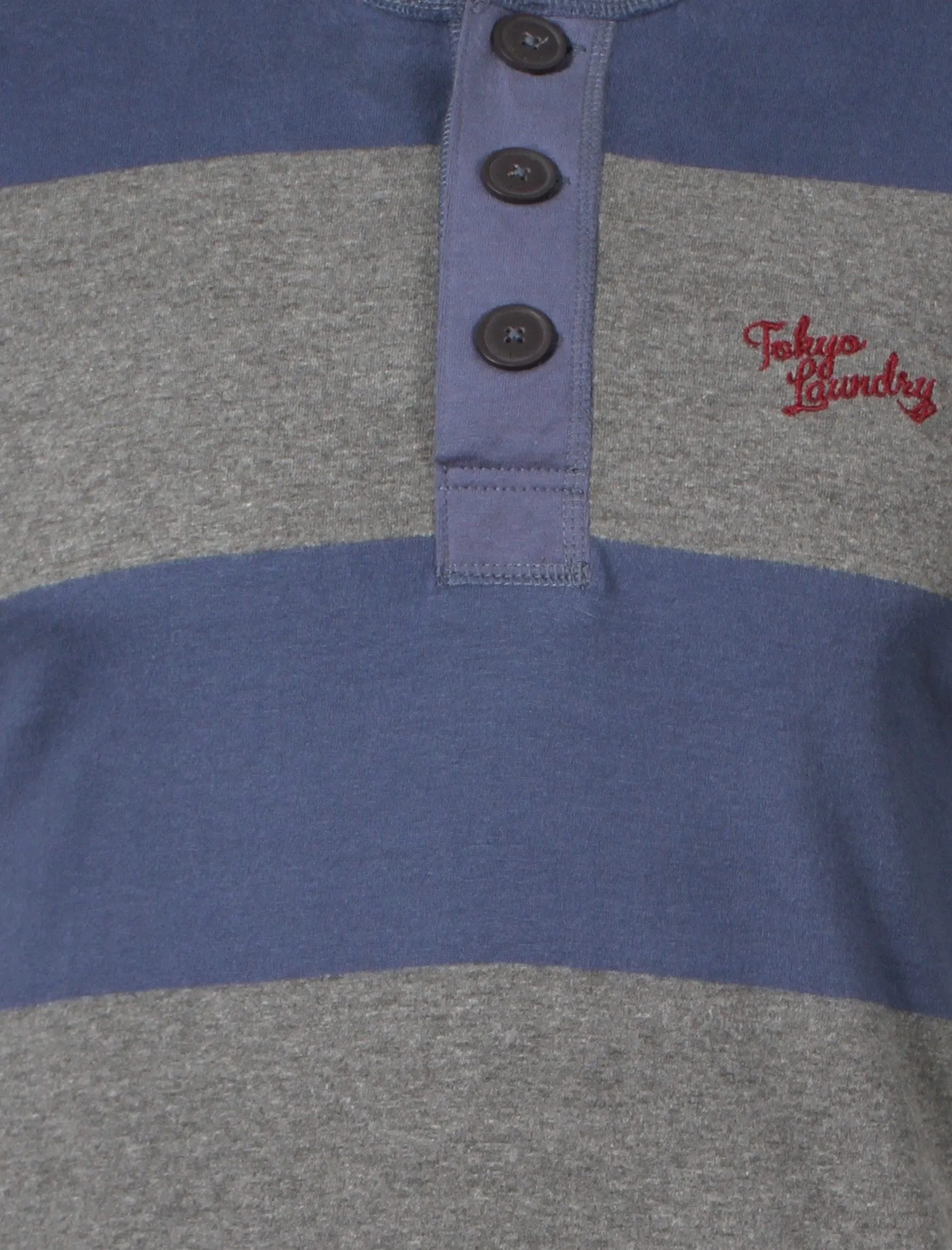 Tokyo Laundry Emilio Grey Henley Top