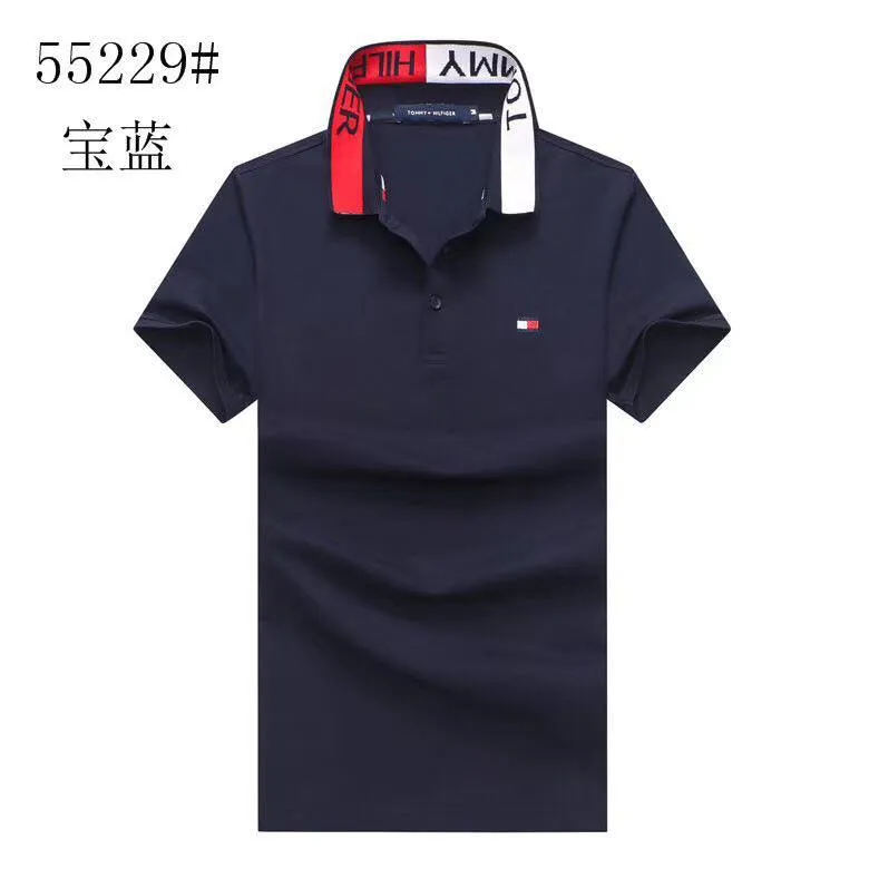 Tommy Hilfiger NavyBlue Fashionable Crested Collar Polo Shirt