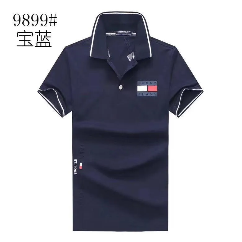 Tommy Hilfiger Printed Design Plain NavyBlue Polo Shirt