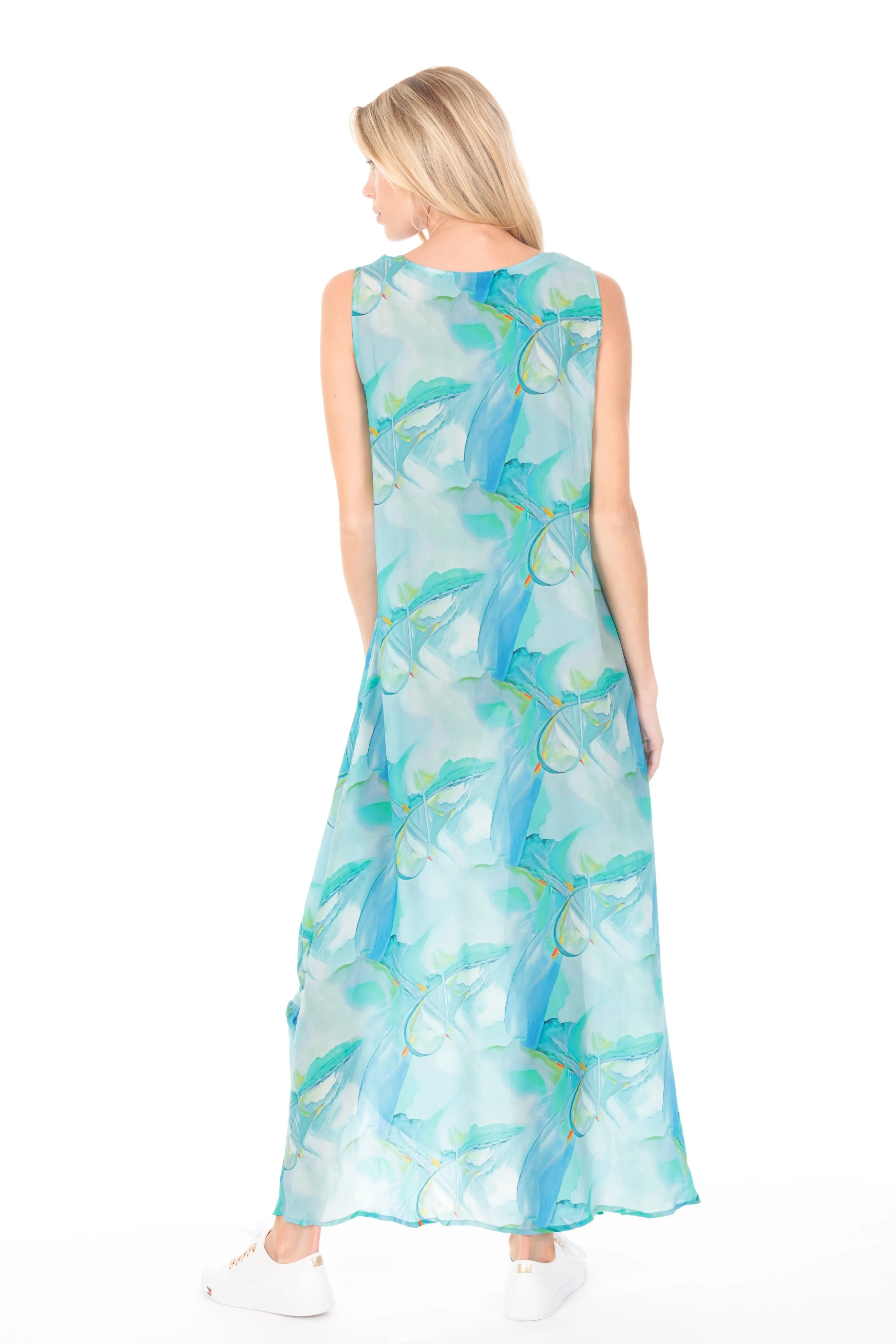 V-neck Tank Long Dress