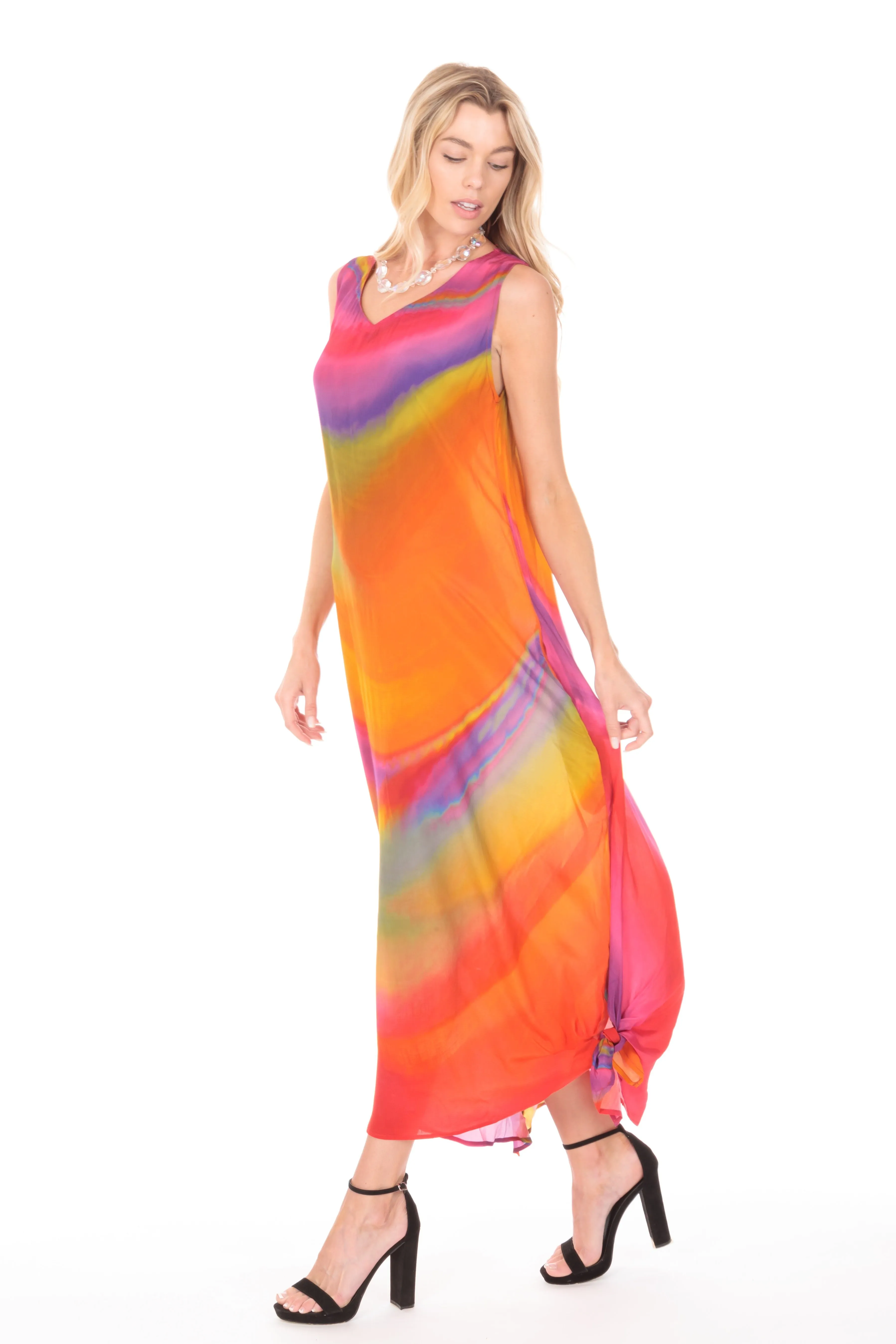 V-neck Tank Long Dress