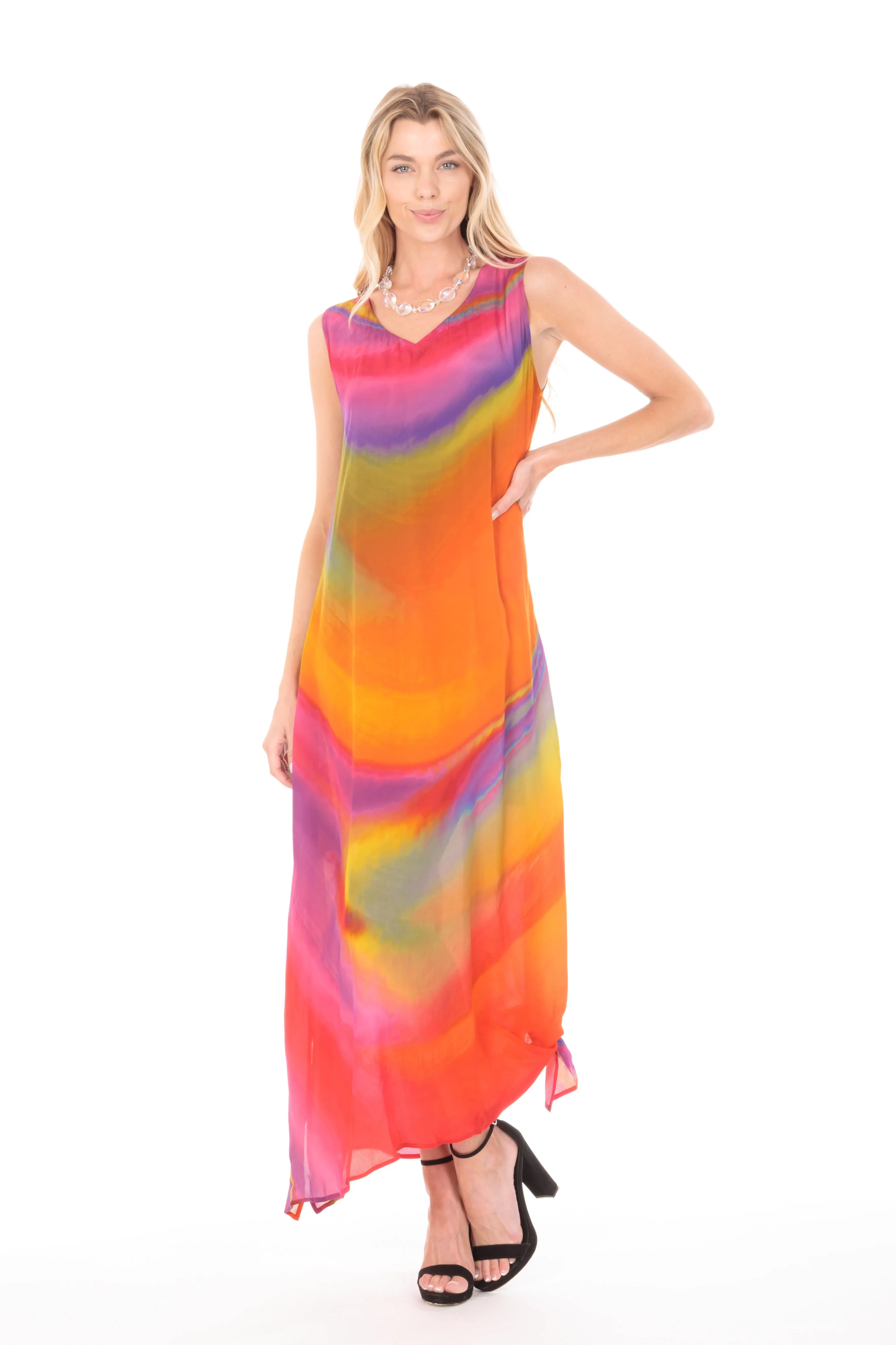 V-neck Tank Long Dress