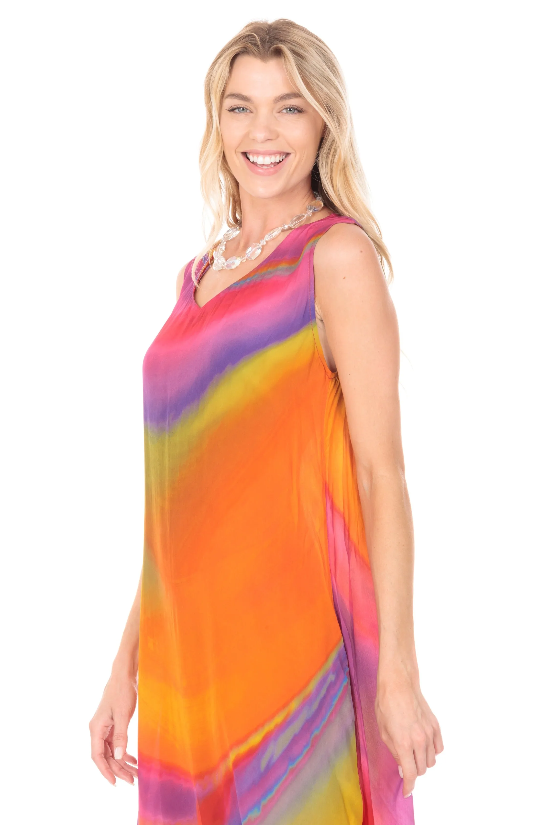 V-neck Tank Long Dress