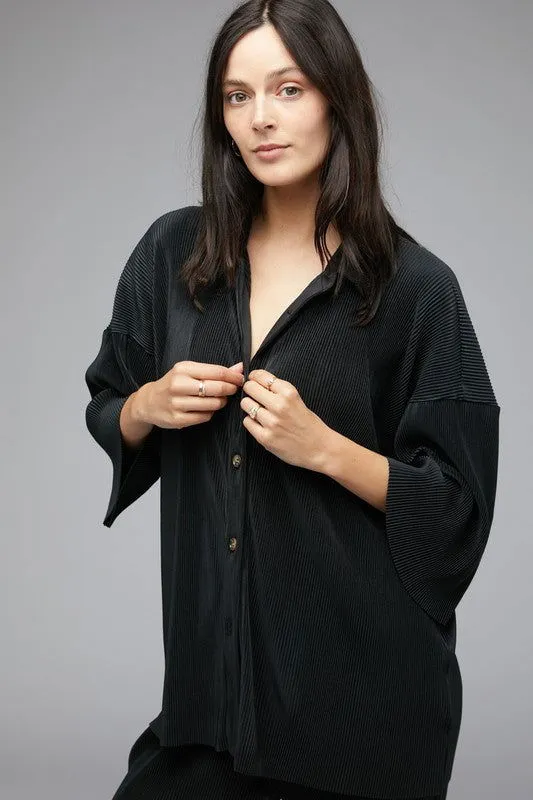 Women's Button Down Half Sleeve Shirt