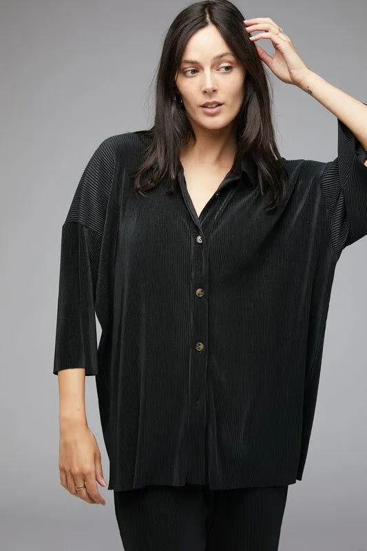 Women's Button Down Half Sleeve Shirt