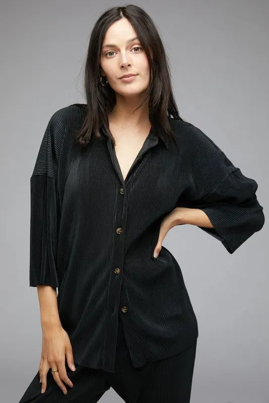 Women's Button Down Half Sleeve Shirt