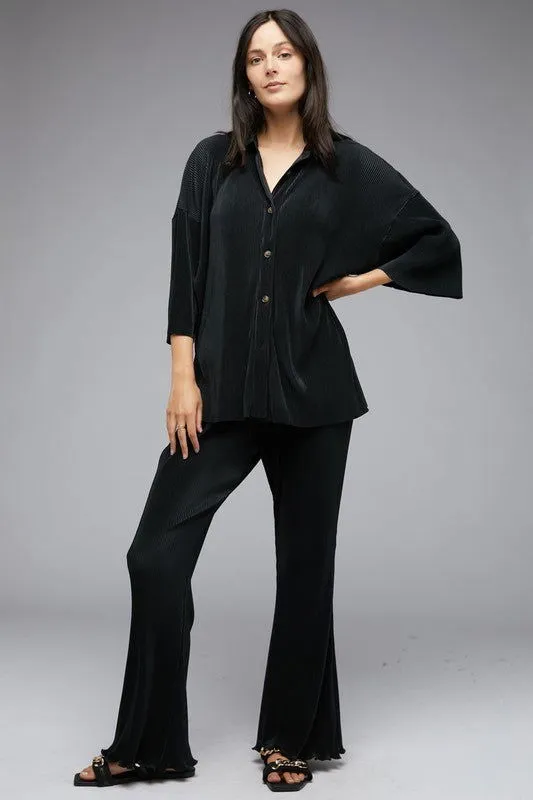Women's Button Down Half Sleeve Shirt