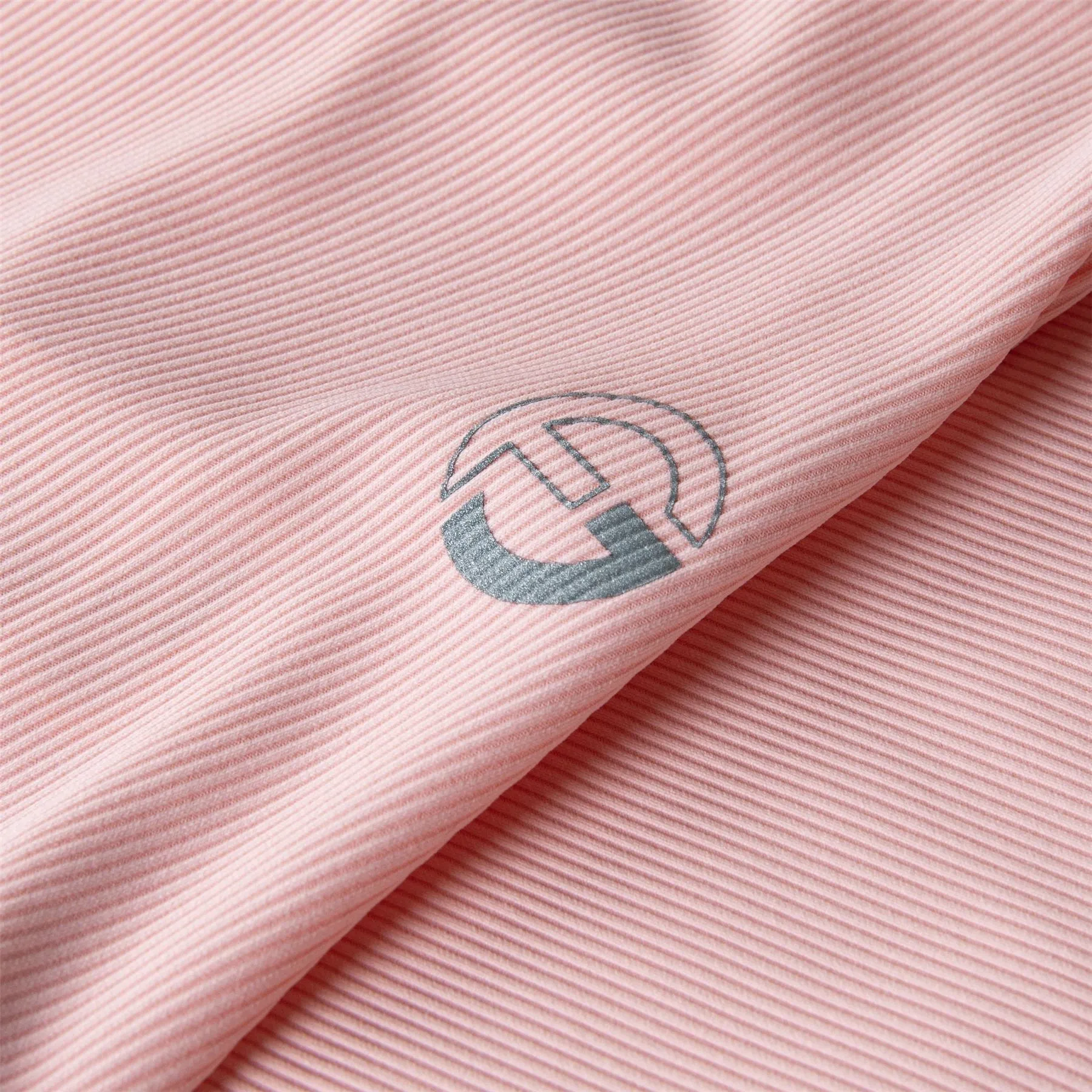 Womens V-neck Rib Polo Powder Pink - SS23